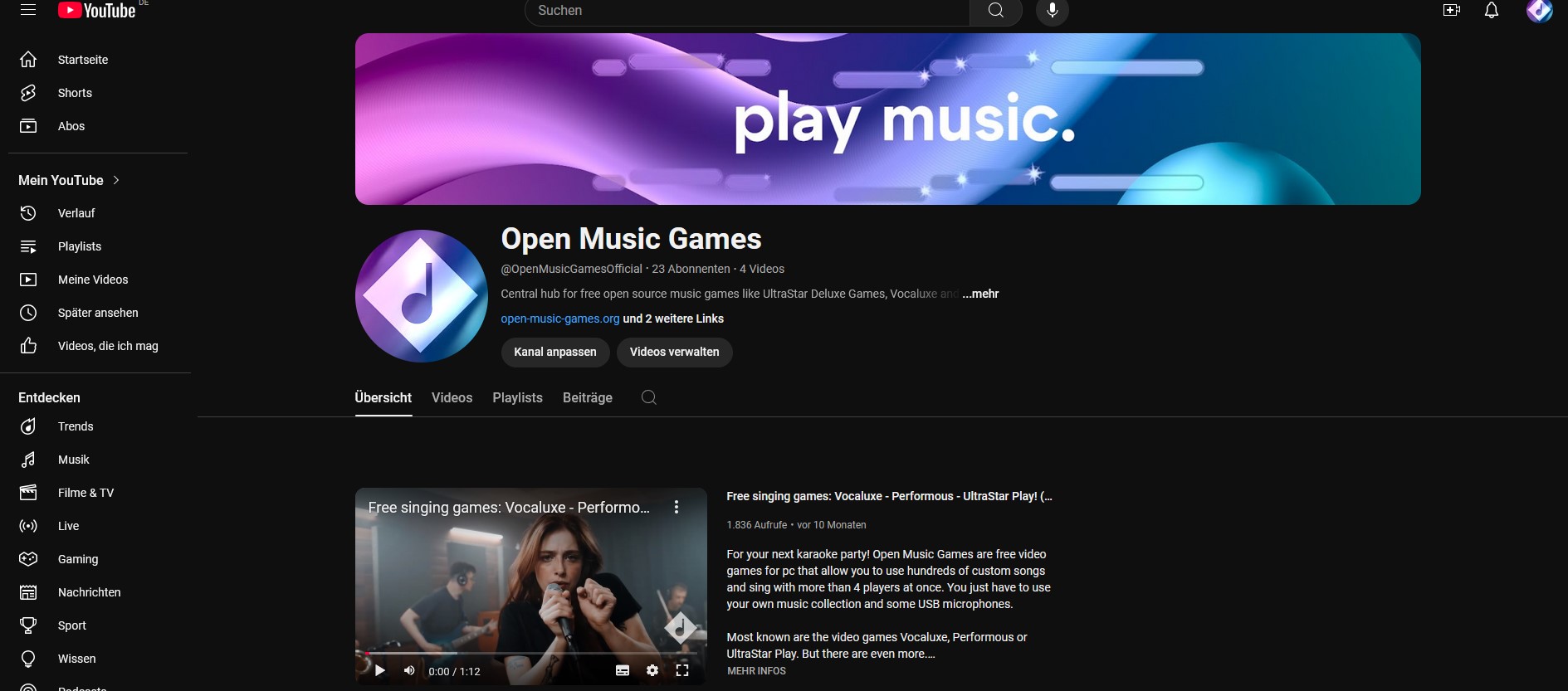 Shared youtube channel online!